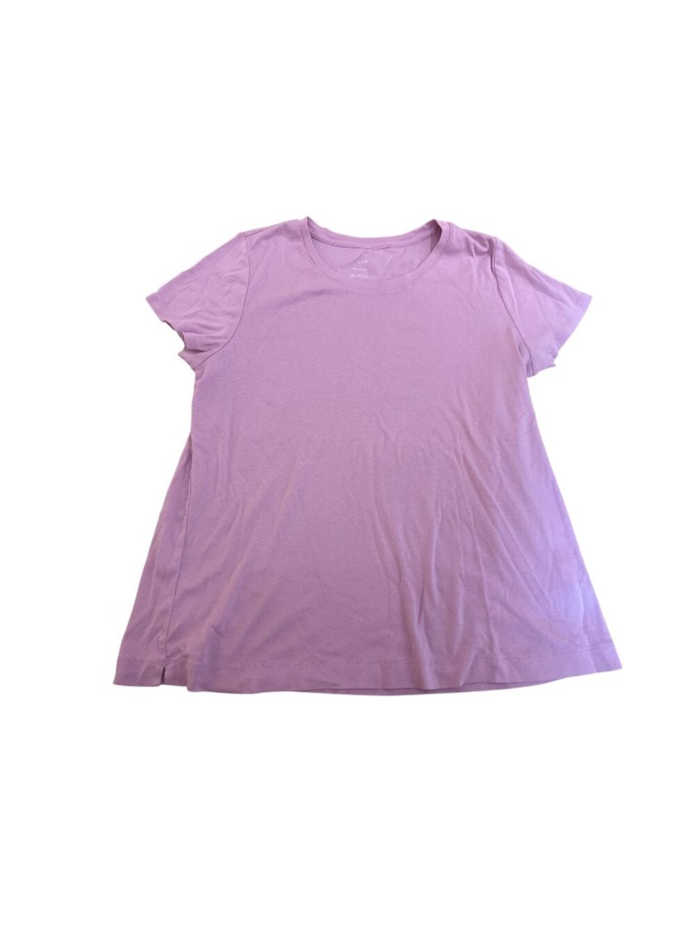 J. Jill Tee Womens T-shirt Top Size L Lilac Pima Cotton Solid Print Basic